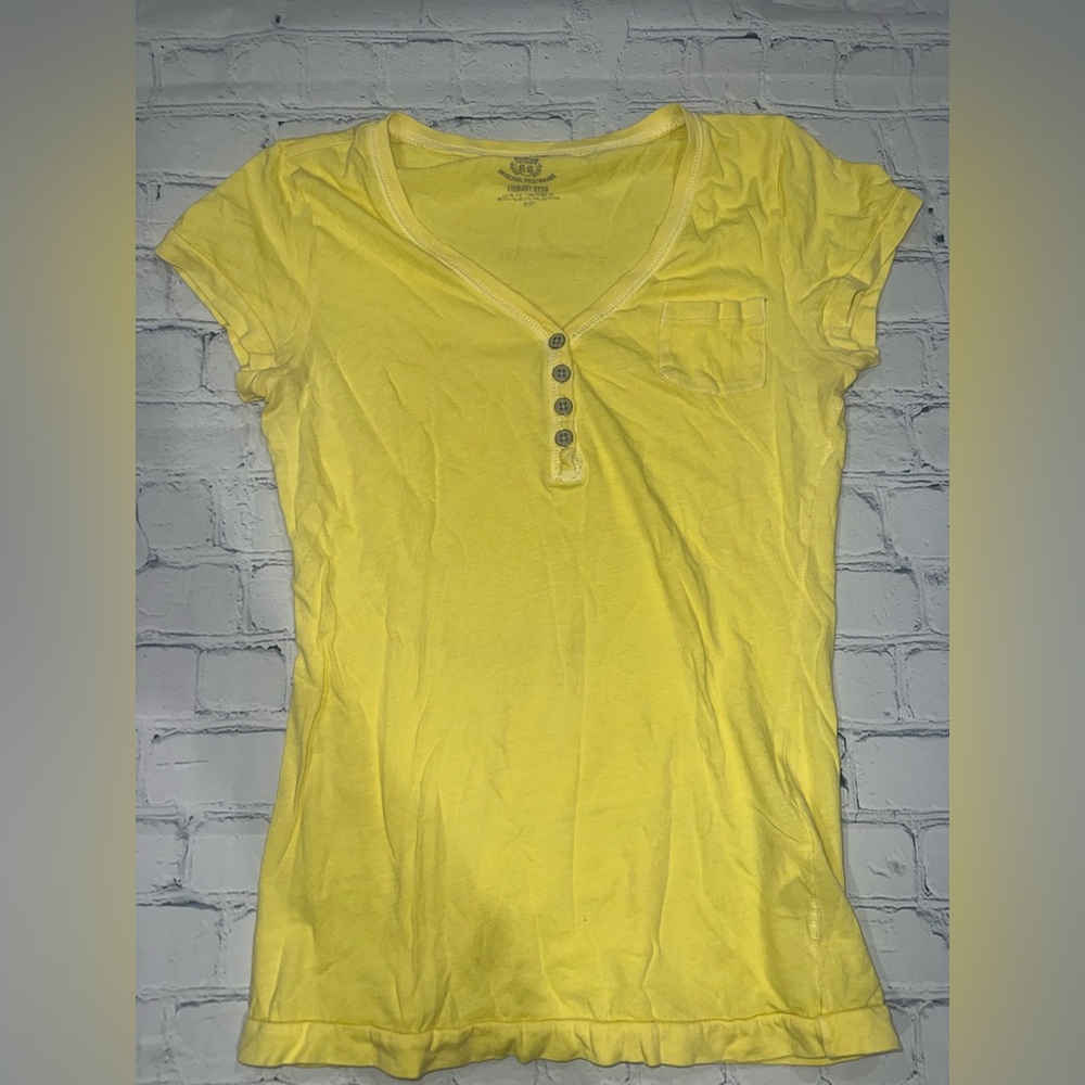 Route 66 Yellow Fitted Tee